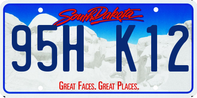SD license plate 95HK12