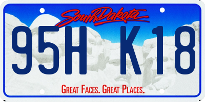 SD license plate 95HK18