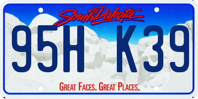 SD license plate 95HK39
