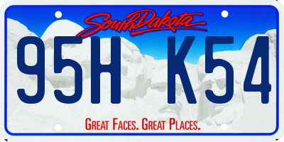 SD license plate 95HK54