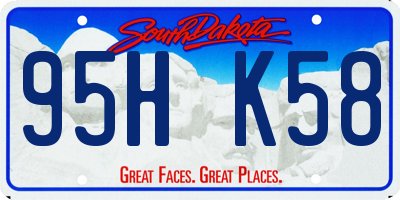 SD license plate 95HK58
