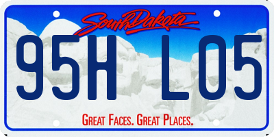 SD license plate 95HL05