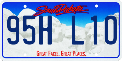 SD license plate 95HL10