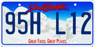 SD license plate 95HL12