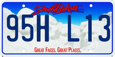 SD license plate 95HL13