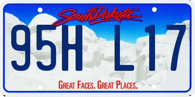 SD license plate 95HL17