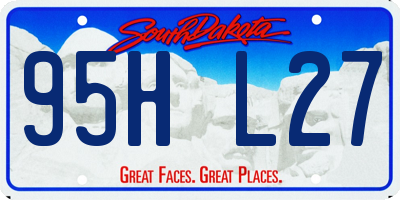 SD license plate 95HL27