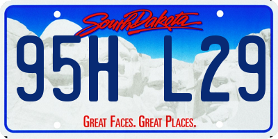 SD license plate 95HL29