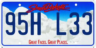 SD license plate 95HL33