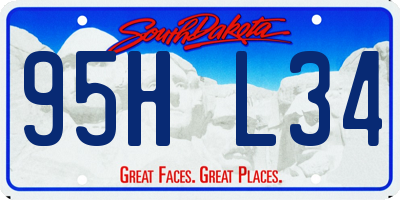 SD license plate 95HL34