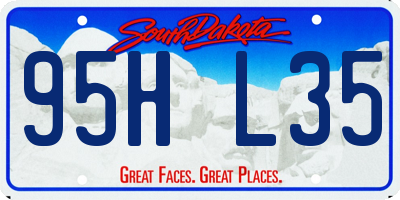 SD license plate 95HL35