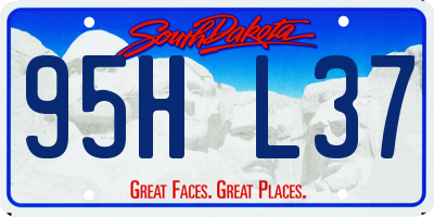 SD license plate 95HL37
