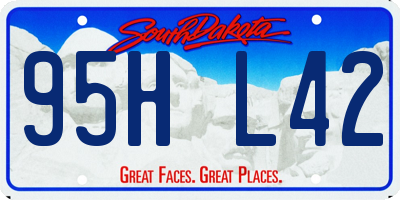SD license plate 95HL42