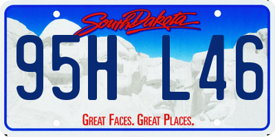 SD license plate 95HL46