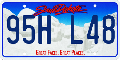 SD license plate 95HL48