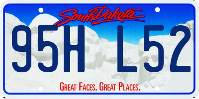 SD license plate 95HL52