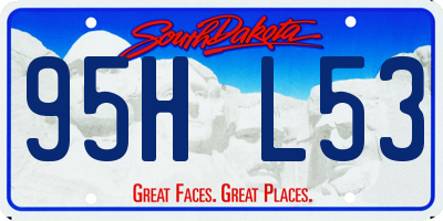 SD license plate 95HL53