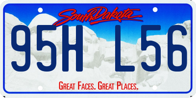 SD license plate 95HL56