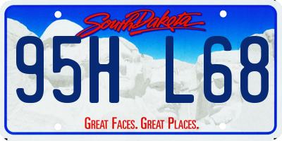 SD license plate 95HL68