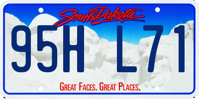 SD license plate 95HL71