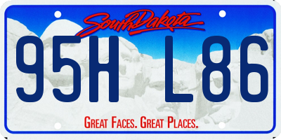 SD license plate 95HL86