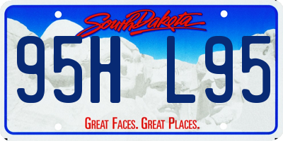 SD license plate 95HL95