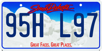 SD license plate 95HL97