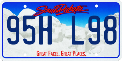 SD license plate 95HL98