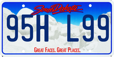 SD license plate 95HL99