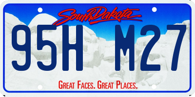 SD license plate 95HM27