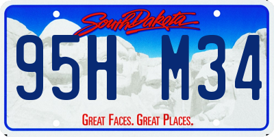 SD license plate 95HM34