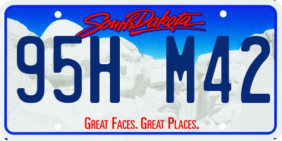 SD license plate 95HM42