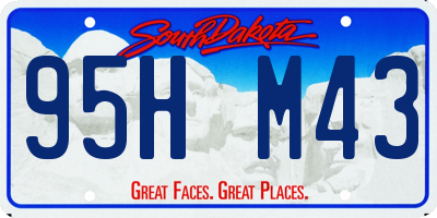 SD license plate 95HM43