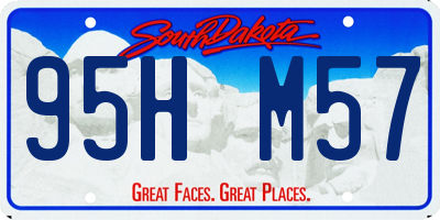 SD license plate 95HM57