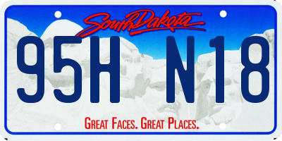 SD license plate 95HN18