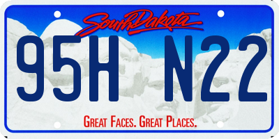 SD license plate 95HN22