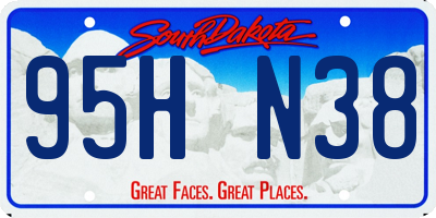 SD license plate 95HN38