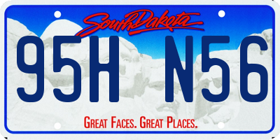 SD license plate 95HN56