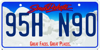 SD license plate 95HN90