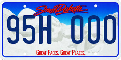 SD license plate 95HO00