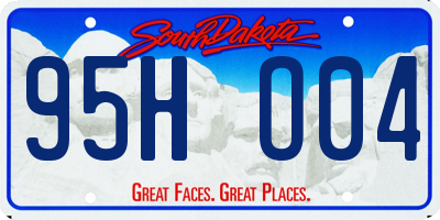 SD license plate 95HO04