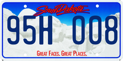 SD license plate 95HO08