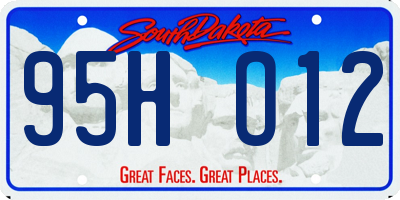 SD license plate 95HO12