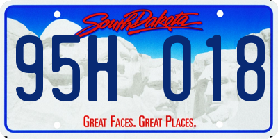 SD license plate 95HO18