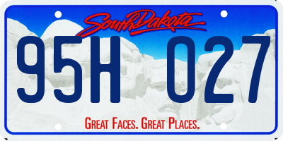 SD license plate 95HO27