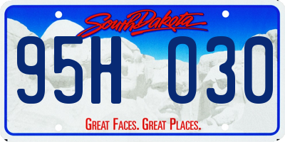 SD license plate 95HO30