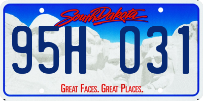SD license plate 95HO31