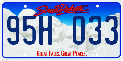 SD license plate 95HO33