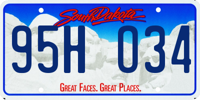 SD license plate 95HO34
