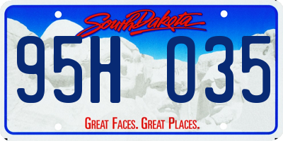 SD license plate 95HO35